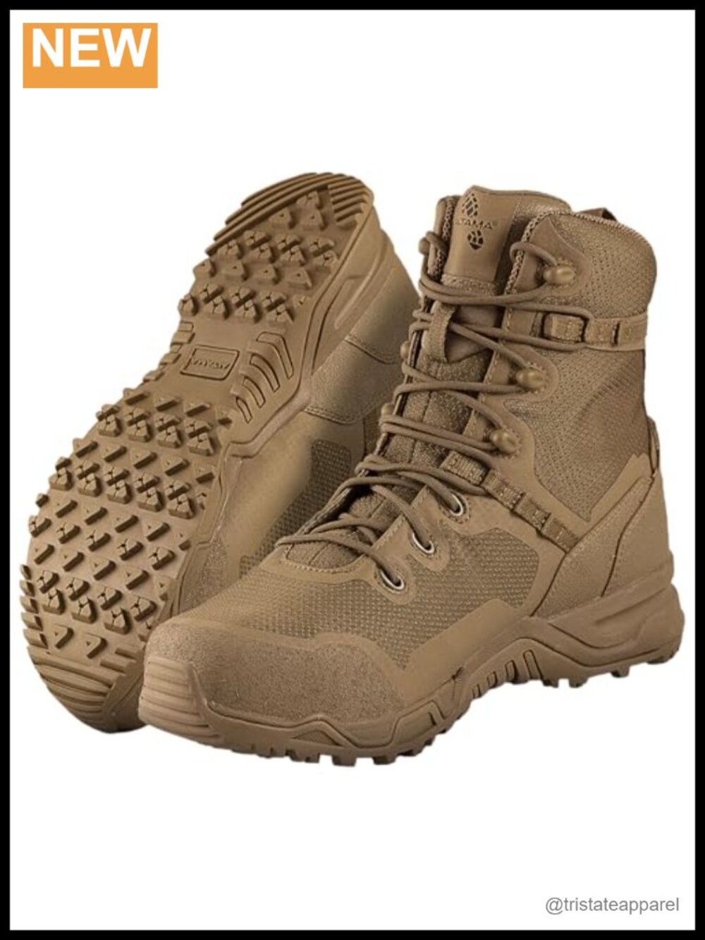 Steel Toe Combat Boots Water Repellent 8 inch Slip-Resistant